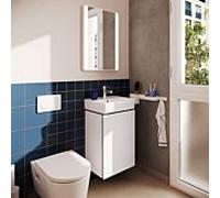 Meuble sous-vasque hansgrohe Xilesa E 54246700 430x330mm, pour lave-mains , charnière de porte à droite, blanc mat