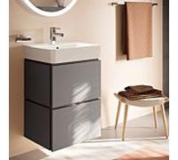 Meuble sous-vasque Hansgrohe Xilesa E 54248760 480x380mm, 2 tiroirs, compatible avec lave-mains , sans PushOpen, gris ardoise mat