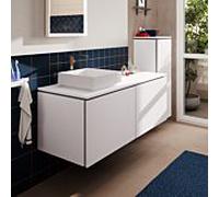 Meuble Pour Lavabo Encastrable Hansgrohe Xilesa E 1375/550, 1 tiroir, pour consoles, pour lavabo/cuvette à poser au sol Blanc mat 54268700