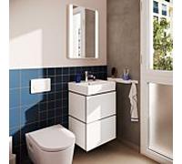 Meuble sous-vasque hansgrohe Xilesa E 54290700 480x380mm, 2 tiroirs, pour lave-mains , avec PushOpen, blanc mat
