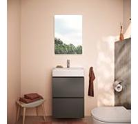 Meuble sous-vasque Hansgrohe Xilesa E 54290760 480 x 380 mm, 2 tiroirs, compatible avec lave-mains , avec PushOpen, gris ardoise mat