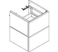 hansgrohe Xilesa E Meuble sous-lavabo pour lave-mains, 2 tiroirs PushOpen, 480x470x620mm, 54291550, Couleur: Chêne Cachemire