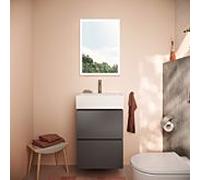 hansgrohe Xilesa E Meuble sous-lavabo pour lave-mains, 2 tiroirs PushOpen, 480x470x620mm, 54291760, Couleur: Gris ardoise mat