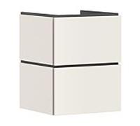 hansgrohe Xilesa E Meuble sous-lavabo pour lave-mains, 2 tiroirs PushOpen, 480x470x620mm, 54291780, Couleur: Beige sable mat