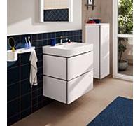 Meuble Pour Lavabo Encastrable Hansgrohe Xilesa E 680/470, 2 tiroirs, PushOpen Blanc mat 54295700