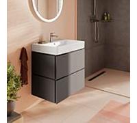Meuble Pour Lavabo Encastrable Hansgrohe Xilesa E 680/470, 2 tiroirs, PushOpen Gris ardoise mat 54295760