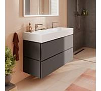 Meuble Pour Lavabo Encastrable Hansgrohe Xilesa E 1180/470, 2 tiroirs, PushOpen Gris ardoise mat 54298760