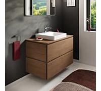 hansgrohe Xilesa E meuble sous-lavabo, 2 tiroirs, pour console découpe au centre, 980x550x620mm, 54301550, Couleur: Chêne Cachemire