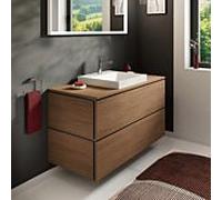hansgrohe Xilesa E meuble sous-lavabo, 2 tiroirs, pour console découpe au centre, 1180x550x620mm, 54303550, Couleur: Chêne Cachemire