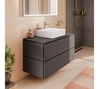 Meuble sous-vasque Hansgrohe Xilesa E 54304760 2 tiroirs avec PushOpen, 1180 x 550 mm, gris ardoise mat