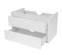 Meuble sous-vasque HWC-B19 haute brillance Soft-Close 50x80cm blanc