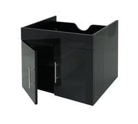Meuble sous-vasque HWC-D16 brillant 60cm noir
