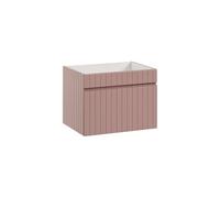 Meuble sous Vasque Icon 60 cm - 1 tiroir - Finition Rose poudré - Suspendu - Style Moderne