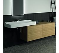 Meuble sous-vasque Ideal Standard Conca T4325Y6 sans découpe, 4 tiroirs, 160x50,5x55 cm, placage chêne clair
