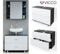 Meuble sous-vasque ILIAS meuble bas tiroir anthracite salle de bain VICCO