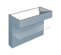 KEUCO EDITION 11 ART Meuble sous-lavabo avec tablette, 1200x870x490mm, avec éclairage LED, 32510531201, Corps/Avant: Blue Satin Laque satinée / Blue Satin Laque satinée
