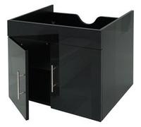 Meuble Sous-Vasque Hwc-D16, Meuble Sous-Vasque Meuble De Salle De Bain, Brillant 60cm Noir Multicolore