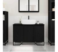 Meuble sous vasque - meuble vasque integree Vidaxl Cabinet Sous Évier Chêne noir 91 x 35 x 60 cm Bois d'ingénierie