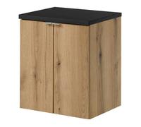 Meuble sous-vasque NEWPORT 50 x 60 x 40 cm effet chêne noir