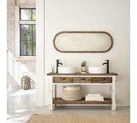 Meuble sous vasque pin recyclé fsc mixte