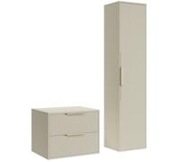 Meuble sous-vasque Rimini 60 cm - Beige - Meuble de salle de bain avec colonne