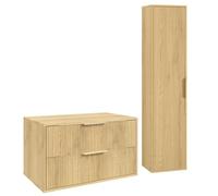 Meuble sous vasque Rimini 60 cm - Chêne - Meuble de salle de bain avec colonne