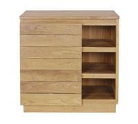 Meuble sous vasque salle de bain en Teck massif Doro - 80 x 55 x 80 cm - C-Négoce