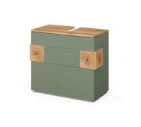 Vicco Meuble sous Vasque Simple Eden, Vert, 70x64.5cm | avec 2 tiroirs, beaucoup d'espace de rangement pour les accessoires de salle de bain