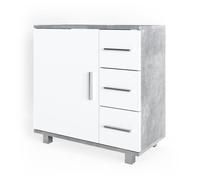 Meuble sous vasque simple Ilias 60x60.8cm Béton Vicco