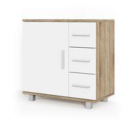 Vicco Meuble sous Vasque Simple Ilias, Sonoma/Blanc, 60 x 60.8 cm