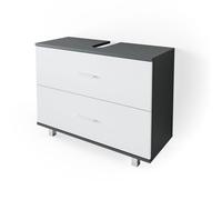 Vicco Meuble sous Vasque Simple Ilias, Anthracite/Blanc, 80x60.8cm