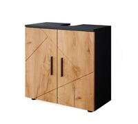 Vicco Meuble sous Vasque Simple Irma, Anthracite/Chêne, 60 x 59 cm