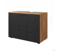 Vicco Meuble sous Vasque Simple Irma, Anthracite avec Structure en nid d'abeille, 80x58.6cm avec 2 tiroirs, Convient aux lavabos avec découpe pour Siphon