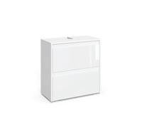 Meuble sous vasque simple Majest, 60.2x62.1cm, Blanc Haute brillance, Vicco 40090