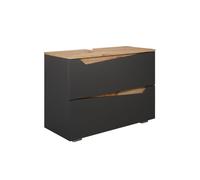 Vicco Meuble sous Vasque Simple Marelle, Anthracite/Artisan, 80x57.5cm avec 2 tiroirs, adapté au Montage sous des lavabos Courants