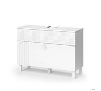 Vicco Meuble sous Vasque Simple Sola, Blanc, 100.2 x 72.4 cm avec 2 tiroirs