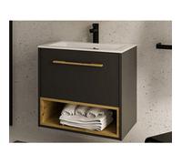 Meuble sous vasque suspendu anthracite - 60 cm - YANGRA