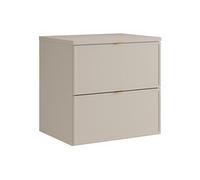 Meuble sous vasque suspendu avec planche - Beige - 60 cm - ONDIL