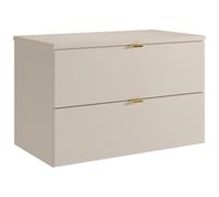 Vente-unique - Meuble sous Vasque Suspendu avec Planche - Beige - 80 cm - Lavena