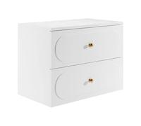 Meuble sous vasque suspendu avec planche - Blanc - 80 cm - SATOBAL