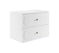 Meuble sous vasque suspendu avec planche - Blanc - 80 cm - SATOBAL