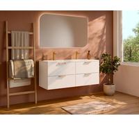 Meuble sous vasque suspendu ? Blanc ? L120 cm ? AVORELI