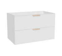 Vente-unique - Meuble sous Vasque Suspendu - Blanc - L80 cm - AVORELI