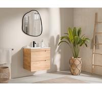 Meuble sous vasque suspendu coloris naturel - 60 cm - ARUBA