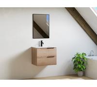 Meuble sous vasque suspendu - Coloris naturel clair - 60 cm - NISAYA