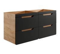 Meuble sous vasque suspendu coloris naturel et anthracite - 120 cm - ARUBA