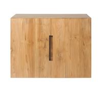 Meuble sous vasque suspendu en teck clair - 80 cm - SAWAN