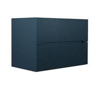 Meuble sous vasque suspendu strié bleu - 80 cm - PAVANI