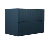 Meuble sous vasque suspendu strié bleu - 80 cm - PAVANI