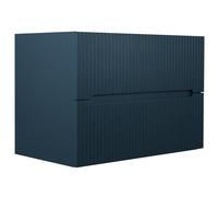 Meuble sous vasque suspendu strié bleu - 80 cm - PAVANI